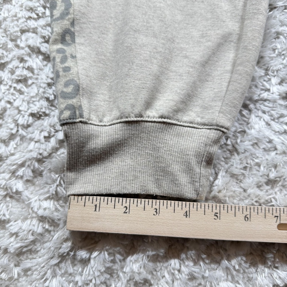 Splendid Pants Women XL Gray Leopard Trim Joggers Lounge Activewear Comfort Lux - Picture 4 of 11